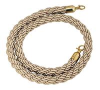 Corde en velours, barrière en corde de chanvre tressée pour séparer les charnières, barrière de sécurité contre les rayures, cordage de chanvre torsadé (Champagne, 2m/6,6ft/79in)