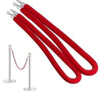 corde en velours, Cordes de contrôle des foules, barrière de sécurité, paquet de 2 cordes en velours for grandes ouvertures, cordes suspendues avec crochets, barrière de corde