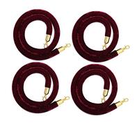 Corde en velours, lot de 4 cordes en velours, grandes ouvertures, panneaux VIP, barrières de file d'attente pour aire de jeux d'hôpital, supports de poteau corde suspendue avec noyau en mousse souple