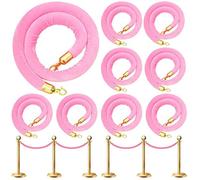 Corde en velours poli - Barrière de contrôle de foule pour événements, théâtres, cérémonies sur tapis rouge - 9 pièces, 100 cm chacun
