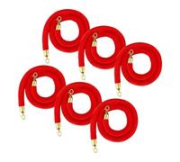 Corde en velours rouge, corde de barrière de file d'attente avec s, corde de contrôle de foule pour théâtres, hôtels et événements (taille : 185 cm, lot de 6)