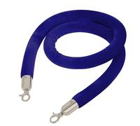 Corde en velours, Stanchion Velvet Rope Barriers for Stanchion Posts Queue Pole, Barrière de sécurité en corde avec boutons-pression polis, corde de barrière de barrière de queue de Stanchion noire
