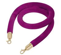 Corde en velours, Stanchion Velvet Rope Barriers for Stanchion Posts Queue Pole, Barrière de sécurité en corde avec boutons-pression polis, corde de barrière de barrière de queue de Stanchion noire