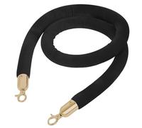 Corde en velours, Stanchion Velvet Rope Barriers for Stanchion Posts Queue Pole, Barrière de sécurité en corde avec boutons-pression polis, corde de barrière de barrière de queue de Stanchion noire