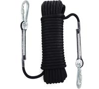 Corde Escalade,10m Corde D'escalade De Sécurité Statique Avec 2 Mousqueton,Diamètre 8mm Corde D'évacuation Corde De Sauvetage Incendie En Parachute En Nylon Haute Résistance Pour Alpinisme,Camping