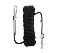 Corde Escalade, 10M Corde d'escalade de Sécurité Statique avec 2 Mousqueton, Diamètre 8mm Corde D'évacuation Corde de Sauvetage Incendie en Parachute en Nylon Haute Résistance pour Alpinisme, Camping