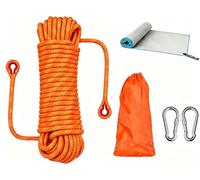 Corde Escalade 20M,D10mm,Nylon Corde Statique av2 Mousquetons,Longe ferrata