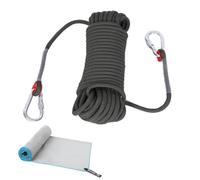 Corde Escalade 20M,D10mm,Nylon Corde Statique av2 Mousquetons,Longe ferrata
