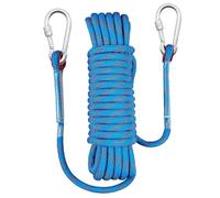 Corde Escalade, Corde Escalade 10m, Longe Escalade, Corde Nylon, 10mm Corde d'escalade, avec 2 Mousquetons Convient pour l'escalade Descente en Rappel Sport Sauvetage