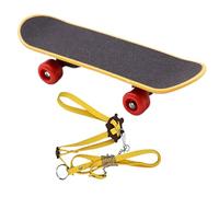 Corde et planche à roulettes pour entraînement tortues - Harnais réglable pour tortues + design mini skateboard, durable entraîneur d'animaux de compagnie, accessoire sûr pour exercices de reptiles