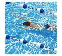 Corde flottante de 323,1 m pour piscine bleue et blanche pour natation commerciale et publique. Équipement de sauvetage durable pour une utilisation compétitive