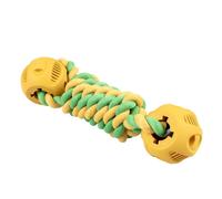Corde haltère avec 2 balles Duvoplus Rubrop Jaune 22x7x7 cm