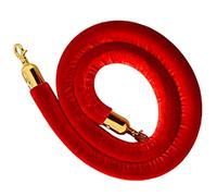 Corde industrielle de barrières de file d'attente de poteau de VIP, corde de contrôle des foules d'hôtels de restaurants, for les grandes ouvertures de salles de cinéma/(Red,Length 2M/6.6Ft/79In)