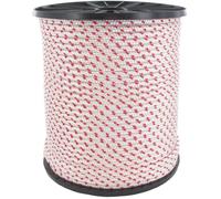 Corde lanceur polyamide blanche avec liseré rouge - Longueur 100 m - Diamètre 3 mm