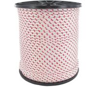 Corde lanceur polyamide blanche avec liseré rouge - Longueur 100 m - Diamètre 5 mm