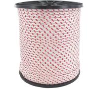 Corde lanceur polyamide blanche avec liseré rouge - Longueur 100 m - Diamètre 6 mm