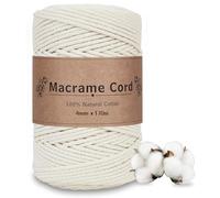 Corde Macramé 4mm Beige - Bobine Professionnelle de 170m en Coton Naturel - pour Grands Projets : Tenture Murale, Suspension Lourde de Plantes et Déco Bohème - Extra-Résistante