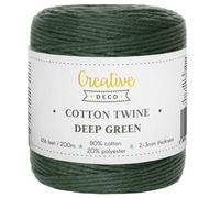 Corde Macramé - Creative Deco - Verte Profonde - 3mm - 200m - Fil de Coton et Polyester