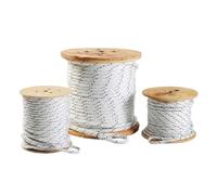 Corde Marine Double Tresse 10m, Nylon Polyester PP, 4 à 12mm, Blanche(10mm)