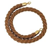 Corde marron de 1,5 m - Corde de gestion de file d'attente en chanvre durable pour le contrôle des foules d'événements, barrière des visiteurs, solution de ligne de file d'attente robuste, idéale pour