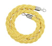 Corde multicolore Queue Ber avec ap Hoo argenté 1 m 300 cm de long pour contrôle de foule Cordes de poteau torsadées pour événements Jaune haute visibilité Installation facile