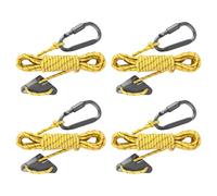 Corde paracord, corde à vent en plein air - 4 pièces de petites sangles réfléchissantes avec un carabiner en en aluminium,Tarps de tente de camping, accessoires de randonnée pour la fixation des tente