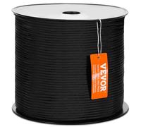 Corde Polyester Double Tressé-VEVOR-Escalade-5 mm x 304,8 m-32 Brins-Résistance 3,20 kN-Randonnée,Balançoire,Sauvetage-Noir