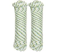 Corde Polypropylène 7mm x 25m - Ultra Résistante & Imputrescible - Flottante - Usage Jardin, Bricolage, Bâche, Camping - Multi-Usage Intérieur/Extérieur (Lot de 2)