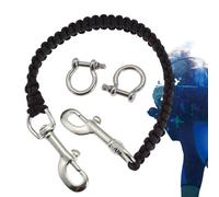 Corde porte-caméra sous-marine - Acier inoxydable résistant et sûr | Accessoire de plongée tressé à 7 fils | pour plongeurs snorkelistes, rétractable à 360°, libération rapide