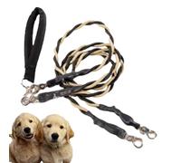 Corde pour Chien - Corde de Traction Double pour Chiot - Accessoires pour Animaux Robuste Confortable et Solide pour Parc Entraînement Plage Promenades avec Sécurité Améliorée Traction Extérieur