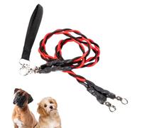 Corde pour chien - Double laisse élastique robuste - Laisse pour chiot - Accessoire solide pour promenades en plein air, parc, plage, entraînement et contrôle de la traction - 1,5 m