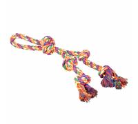 Corde pour chien en coton boucle et 2 nœuds Duvoplus Multicolore 56x10x7 cm