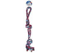 Corde pour chien en cotton 2 noeuds double avec boucle Duvoplus Multicolore 50x7,8x7,5 cm