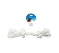 Corde pour chien en cotton avec noeud Duvoplus Blanc 46x13x13 cm