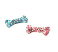 Corde pour chien en cotton Duvoplus Os Bleu 8x4,5x2,2 cm