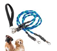 Corde pour Chien,Longue Laisse Double Mèche à Forte Traction - Accessoire Solide Confortable pour Promenades Sécurité Améliorée Entraînement Extérieur Plage Parc