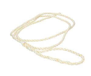 Corde pour licol Poly/Sisal 3,2 m longe de transport blanche avec grande boucle