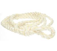 Corde pour licol Poly/Sisal 3,5 m longe de transport blanche avec petite boucle, 16 mm