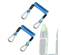 Corde pour planche de paddle surf Connecteur élastique avec mousqueton | Corde pour pagaie de kayak 2 pièces pour activités de plein air telles que la navigation, la pêche en rivière et en mer