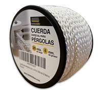 Corde professionnelle Teletoldo pour pergolas et auvents - Utilisation extérieure résistante aux UV et à la pluie - 20 m - Longue durée - Blanc