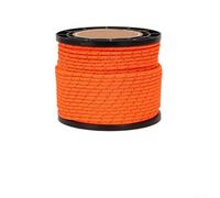 Corde réfléchissante de 50 m, portable, résistante aux intempéries, pour le bricolage, le camping, l'extérieur (orange)
