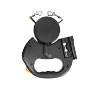 Corde rétractable pour deux chiens - Corde pour 2 chiens - Corde pour chiens de grande taille ou chiens de taille moyenne - Crochet ergonomique réfléchissant et pratique qui démêle automatiquement les