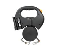 Corde rétractable pour deux chiens - Corde pour 2 chiens - Corde robuste - Crochet ergonomique réfléchissant et pratique qui démêle automatiquement les grands chiens pour l'entraînement de sécurité