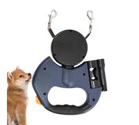 Corde rétractable réfléchissante pour deux chiens, double corde rétractable pour chien | Corde de marche pour chien | Crochet pratique réfléchissant ergonomique pour démêler la corde