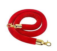 Corde rouge avec poteaux polis et barrière de file d'attente en coton pour cinémas, événements, hôtels 150 cm - Solution de contrôle de foule haut de gamme