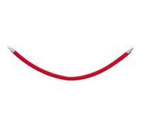 Corde rouge en velours pour poteaux d'accueil chromé 1,5m