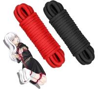 Corde Rouge + Noire Polyvalente Faite à La Main, Corde De 10 MèTres Faite à La Main, Stabilise Les Draps, Accessoires De Yoga Et De Pilates, Cadeau pour Couple