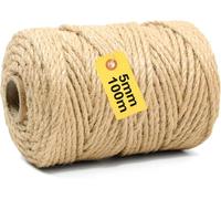Corde Sisal Naturelle 100m X 5mm - Corde Pour Arbre À Chat Fine Et Résistante, Idéale Pour Griffoirs, Diy, Jardinage