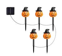 Corde solaire d'Halloween - Chemin de citrouille - Orange - Guirlande lumineuse - Convient pour l'extérieur - Décoration d'Halloween - Décoration d'extérieur - LED - Décoration d'Halloween (orange, 32