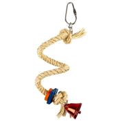 Corde spirale pour jouet oiseaux en sisal avec cloche Duvoplus Multicolore 19x6,5x6,5 cm